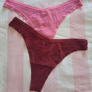 PINK panties bundle (L) NWT